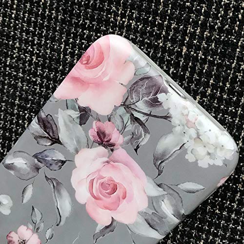 Square Cute Cover for Girls Women TPU Luxury Flower Design Case