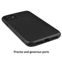 Load image into Gallery viewer, MANLENO iPhone 11 Case Biodegradable Phone Case Slim Fit Full Coverage 2.0mm Shockproof Protective Matte Cover Flexible TPU Case for iPhone 11 6.1 Inch (Black)