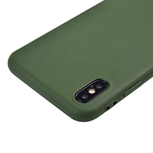 MANLENO iPhone Xs Max Case,iPhone Xs Plus Case, Slim Fit Full Matte Skin Case Soft Flexible TPU Cover Case for iPhone Xs Max 6.5 inch (Hunter Green)