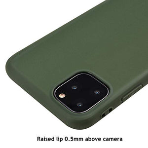 MANLENO iPhone 11 Pro Max Case, Slim Fit Full Matte Skin Case 1.5mm Thick Soft Flexible TPU Cover Case for iPhone 11 Pro Max 6.5 inch (Hunter Green)