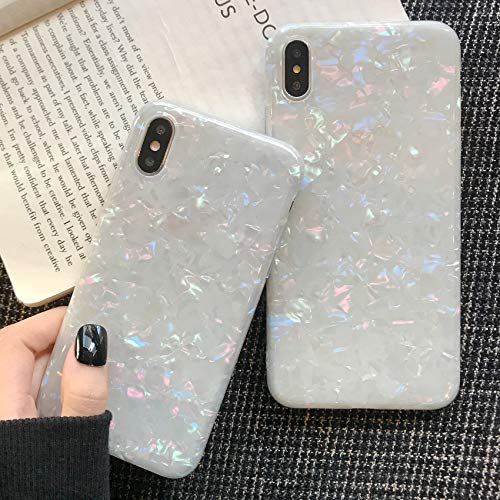 iPhone X Case,iPhone Xs Case for Girls Women,Manleno iPhone X Cover Case Luxury Design Flexible Bling Colorful Pearly Lustre TPU Silicone Case for Apple iPhone X Xs 5.8