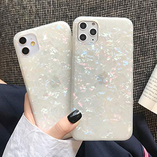MANLENO iPhone 11 Case Pearl Shiny Bling iPhone 11 Phone Case Slim Fit Matte Bumper Soft TPU Silicone Cover for Apple iPhone 11 2019