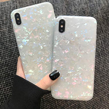 Load image into Gallery viewer, iPhone X Case,iPhone Xs Case for Girls Women,Manleno iPhone X Cover Case Luxury Design Flexible Bling Colorful Pearly Lustre TPU Silicone Case for Apple iPhone X Xs 5.8&quot; (Pearl White)