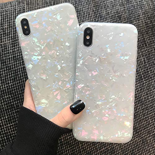 iPhone Xs Max Case,iPhone Xs Max Phone Case, Manleno Slim Fit Colorful Pearly Lusture Cover Case Protective Flexible TPU Silicone Rubber Case for iPhone Xs Max 6.5