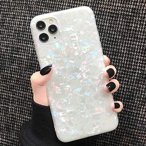 MANLENO iPhone 11 Pro Max Case Pearl Shiny Bling iPhone 11 Pro Max Phone Case Slim Fit Matte Bumper Soft TPU Silicone Cover for Apple iPhone 11 Pro Max